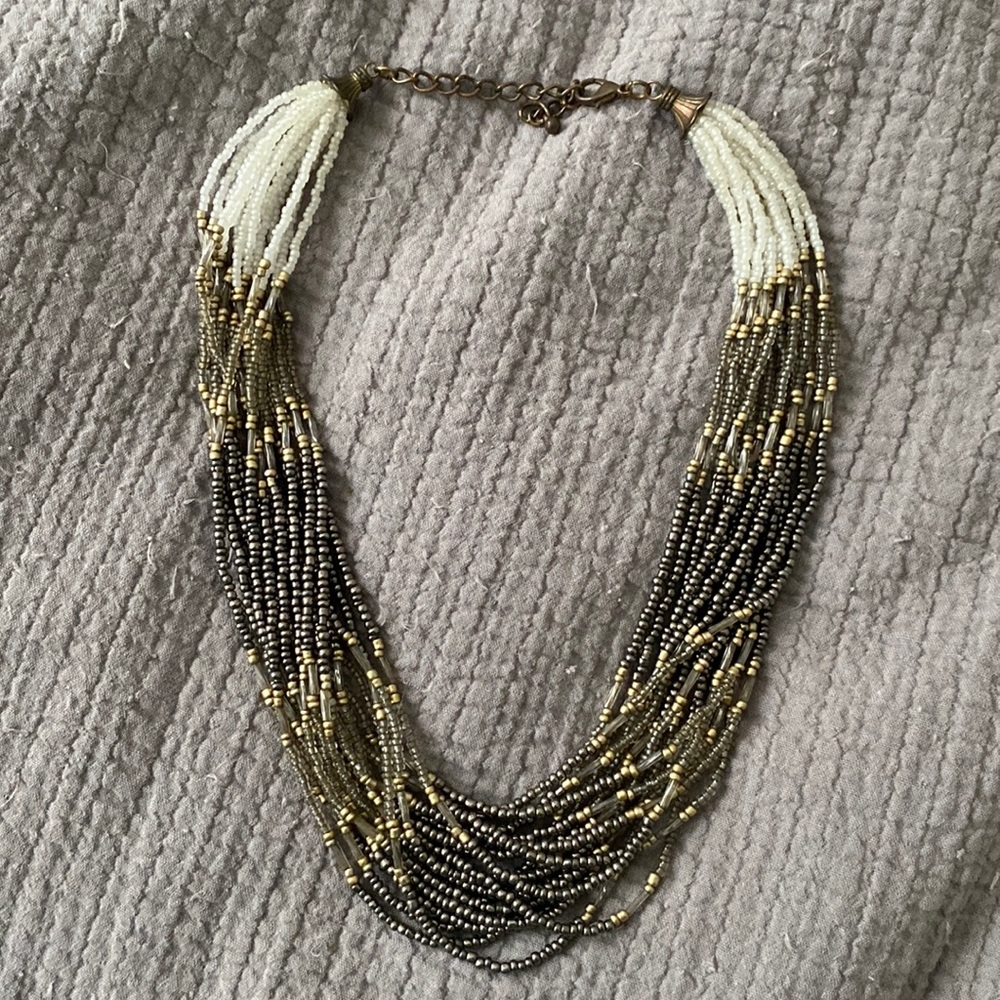 Beaded statement necklace